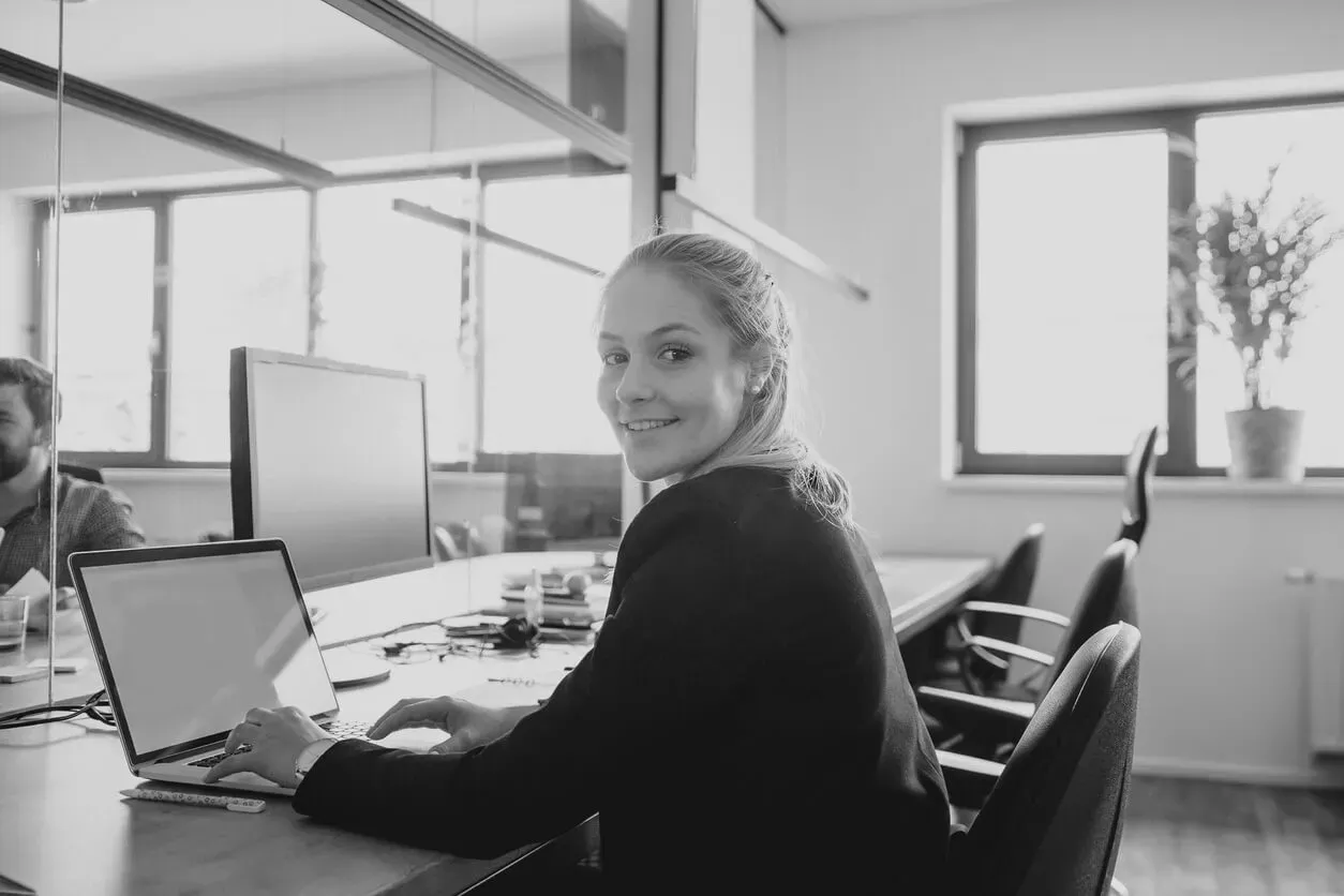 Arbeitsplatz mit gesicherter Datenverbindung